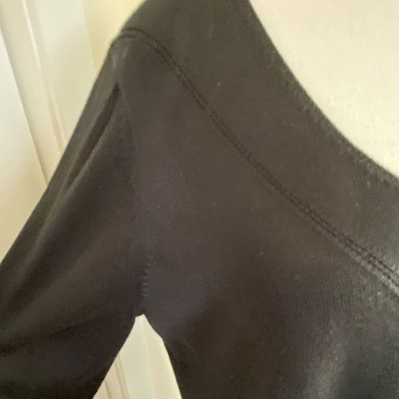 Banana Republic Womens V-Neck Black Knit Long Sleeve Office Casual Sweater-Sz-L - Picture 5 of 16